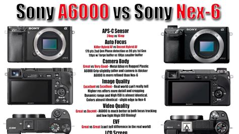 Sony A6000 vs Sony NEX-6 Karşılaştırma